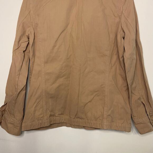 J Crew Womens Classic Twill Chino Blazer Jacket Beige Buttons Moto Preppy Size 8 - Picture 8 of 14